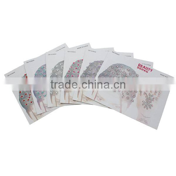 Wholesale High Quality Body Art Multicolor At Random Glitter Removable Metallic Temporary Tattoo Sticker