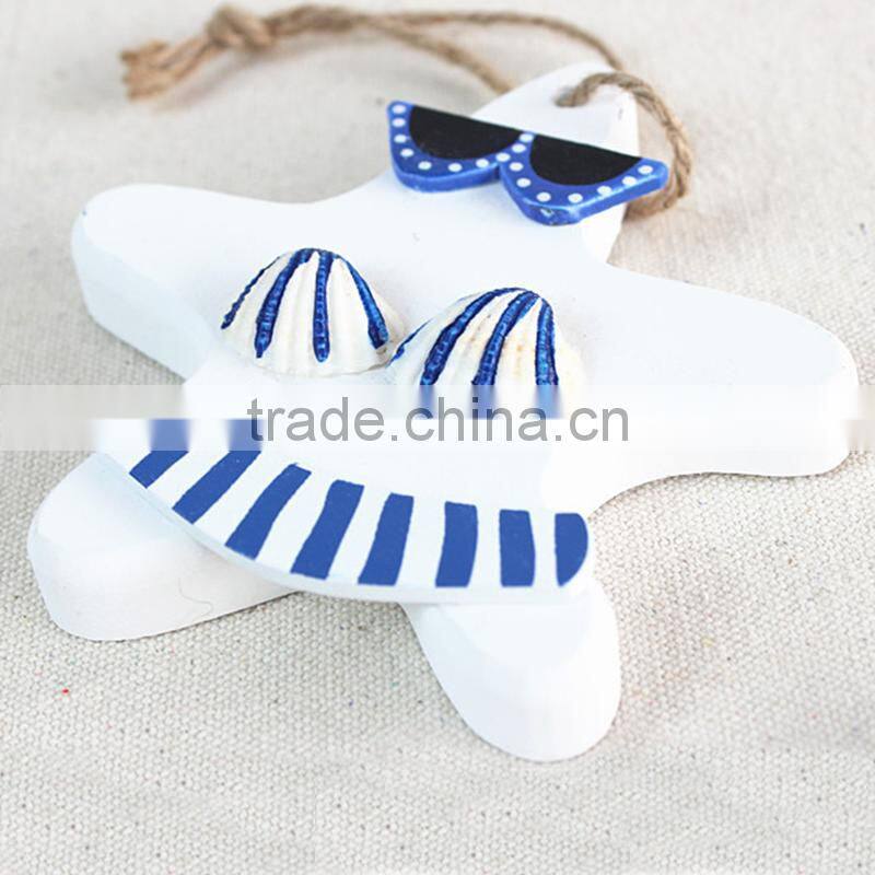 Sex Bikini Wooden Starfish Hangings Decorative Wall Hanging Art And Craft