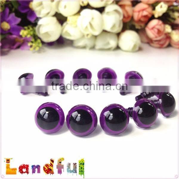 12mm Plush Toys Stuffed Knitting Wool Doll Purple Safety Eyes