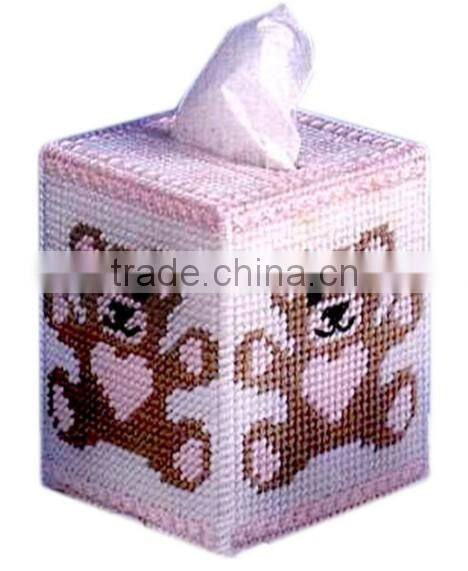 DIY goods,3D Cross stitch Embroidery.beautiful.Tissue Box-002-01