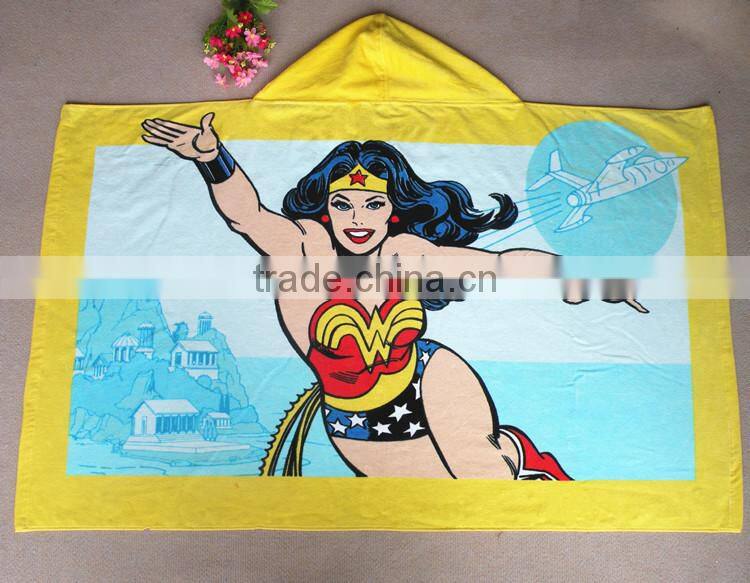 100% cotton reactive printed animal hooded towels