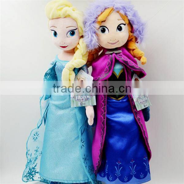 Hot Movie Frozen Elsa Anna Plush toy Frozen doll Elsa Anna soft toy wholesale
