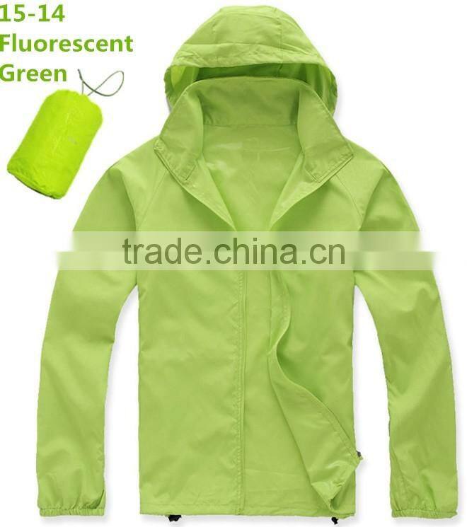 2017 Grey Color Cheap Pullover Packable Jackets with fixed hood