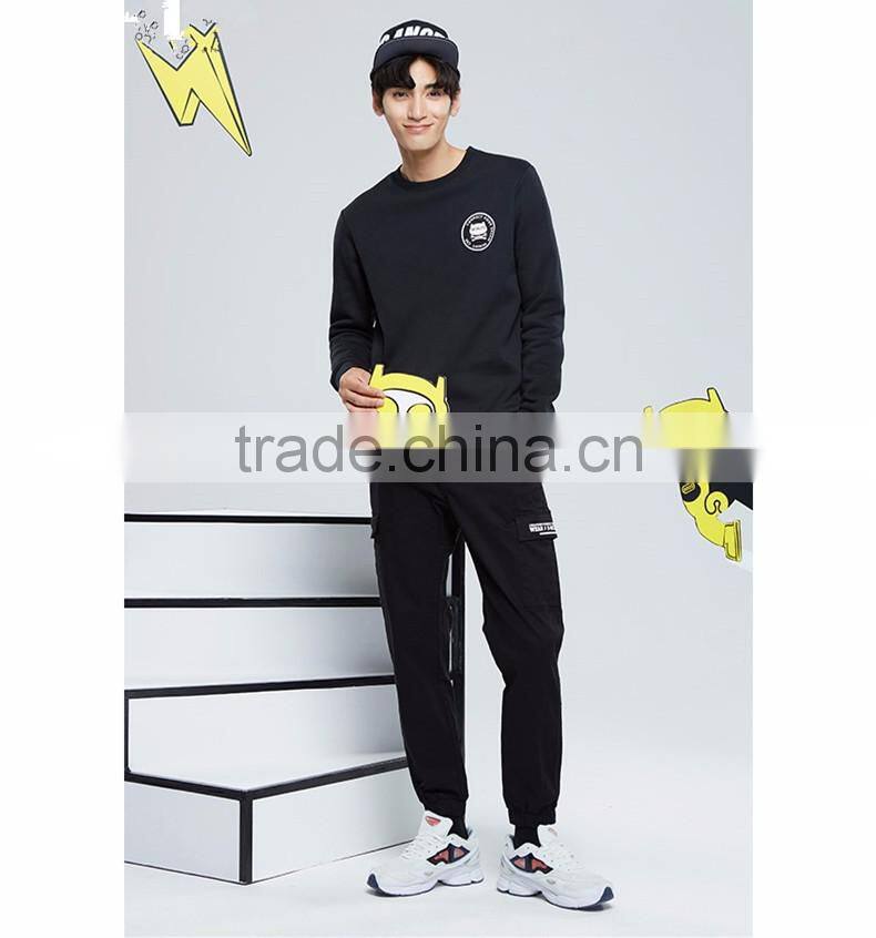 2017 New Winter Mens Oversized Cotton Fleece Printed Pullover Sweatshirts For Men