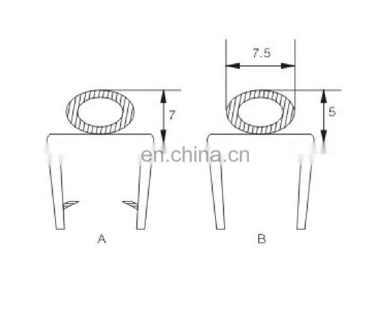 PVC shower door crashproof seal and strip for 4mm 6mm 8mm 10mm 12mm glass door