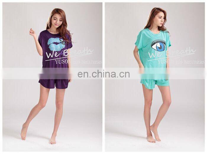 Bamboo Fiber shorts pockets on side drawstring waist homewear