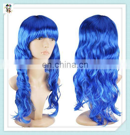 Cheap Colorful Long Wave Carnival Party Costume Synthetic Wigs HPC-0004