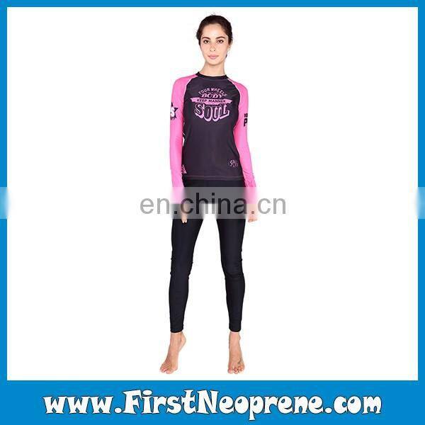 Lovely Pink Dot Online Cheap Pink Color Rash Guards