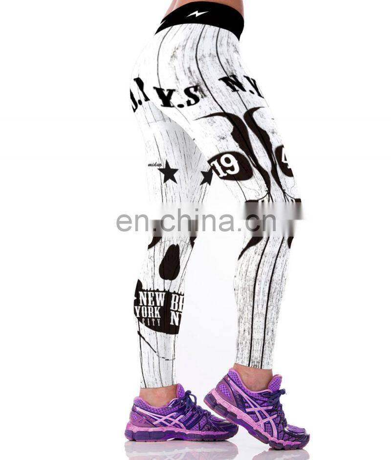 custom design sublimation printed sport fitness yoga leggings for women