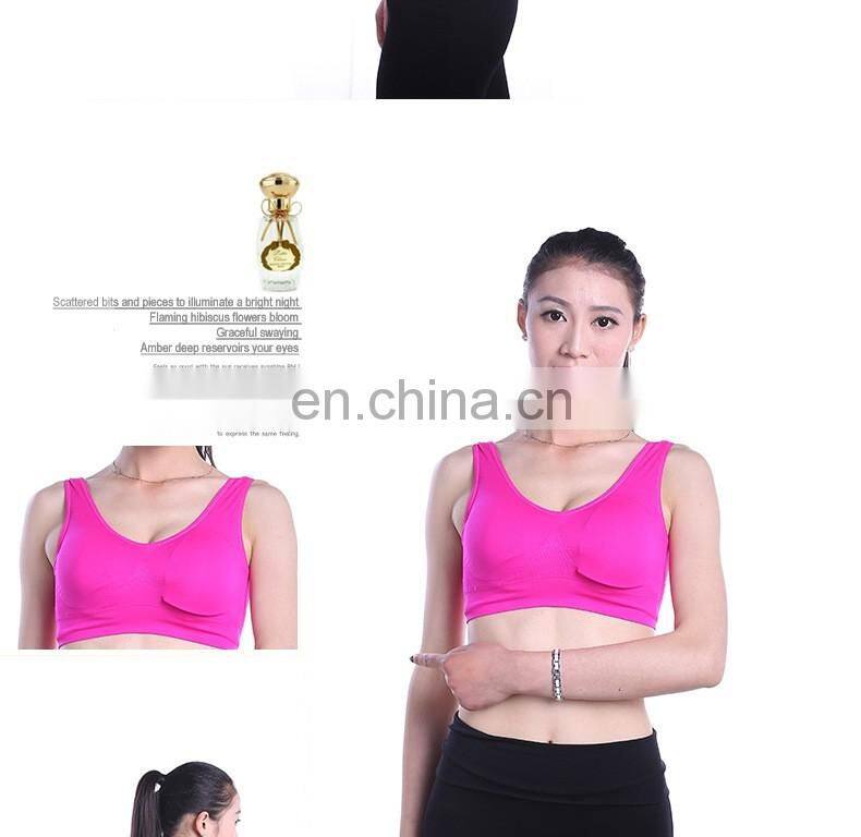 Ladies seamless fitness yoga sports bra breathable moisture wicking stretchy#YD01