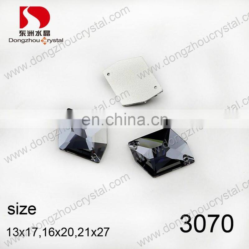 Fancy crystal sew on stones with holes for clothes