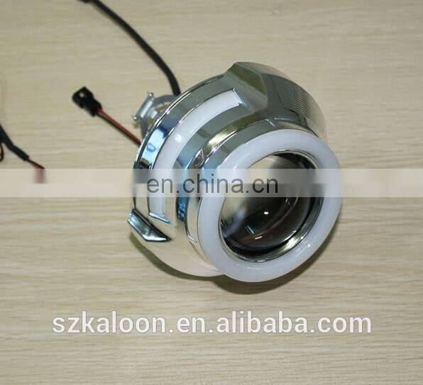 LED double angel eyes hid bixenon projector lens headlight