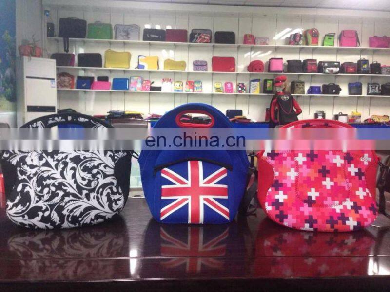 Neoprene Lunch bag Cooler bag In Different Colors Durable Shockproof Picnic Case Lunch Tote Bag
