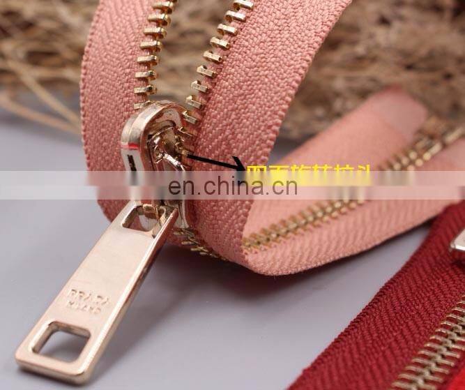 Hot sale teeth open-end colorful metal zippers custom fashion zipper for clothes accessories