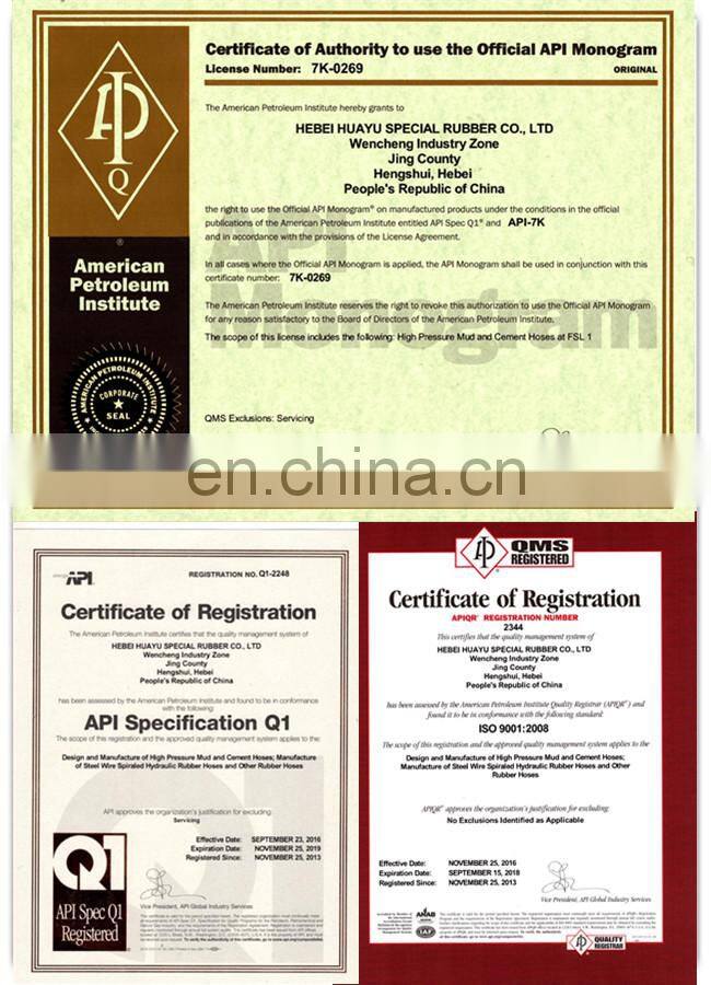 Rotary hose and vibrator hoses / Drilling stand pipe swivel hose