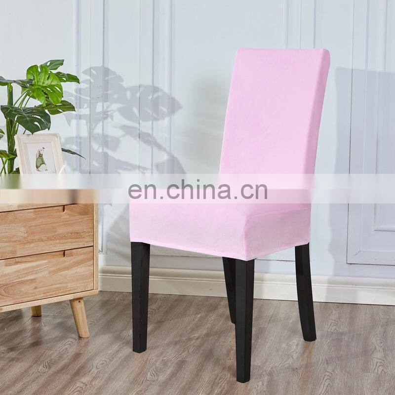 2019 hot sale popular hotel wedding pure hue chair cover polyester fiber chair cover