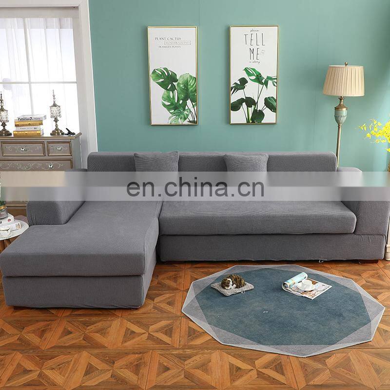 Wholesale sectional 7 seater sofa covers set couch cover for l shaped design couch