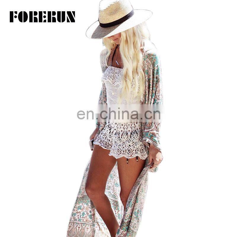 Cover Up Beach Wear Bikini 2019 Dresses For Women Pareo Tunics Summer 2019 Chiffon Lengthened Coastal Skirt Print Acetate Sierra
