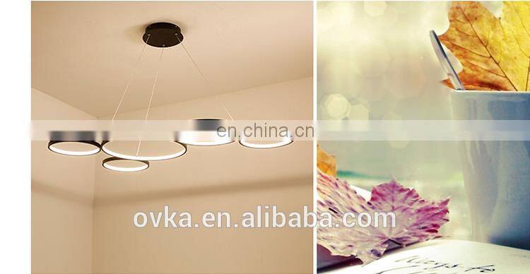 Creative circle stitching chandelier coffee shop pendent light