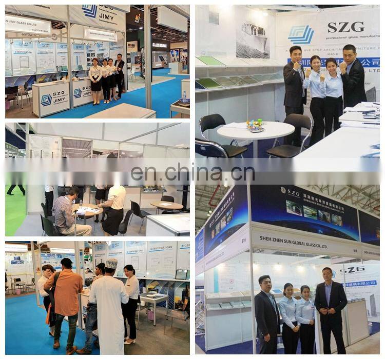 safety tempered toughened laminated glass for outdoor balcony railing handrail with aluminum and stainless steel fittings price