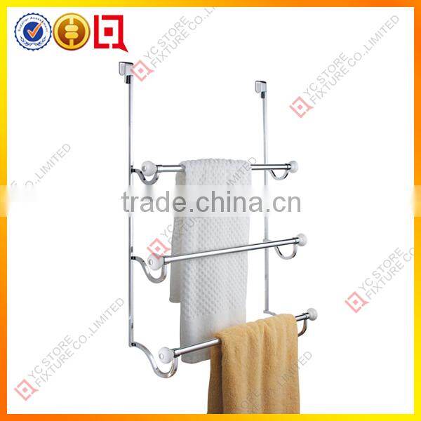 Stainless over the door towel rack/hanger