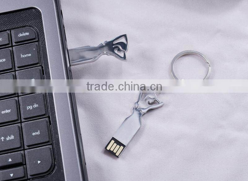 OEM High quality and beautiful art human body metal mini usb flash drive