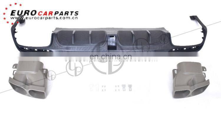 W222 diffuser fit for S-class W222 2014-2016y S63/S65 to B-style plastic S63 diffuser with exhaust tips