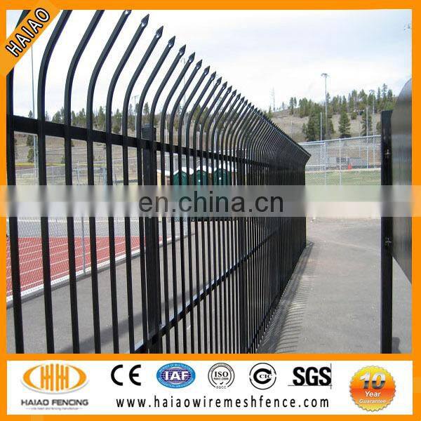 2.1m high anti climb bend top designs for steel fence