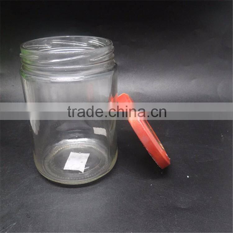 500ml glass material food fars with tin caps