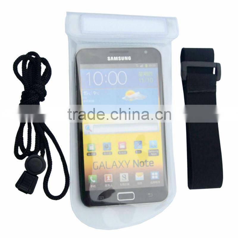 White waterproof arm bag For Sumsung note1 hand phone dry bag