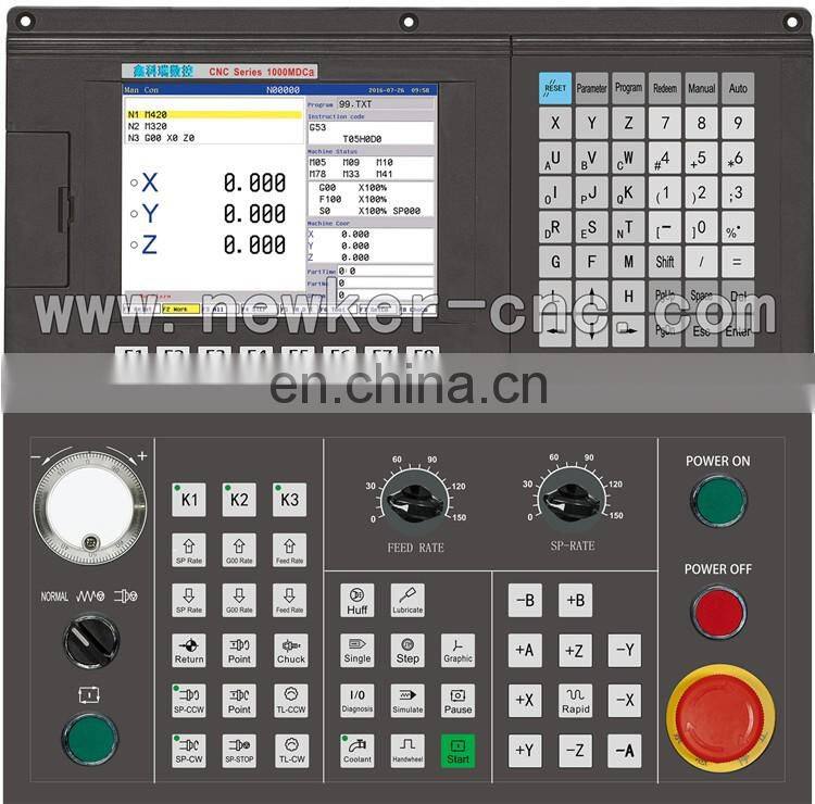 Cheap NEWKer CNC controller NEW1000MDCa 3 axis cnc control unit control for wood lathe machine