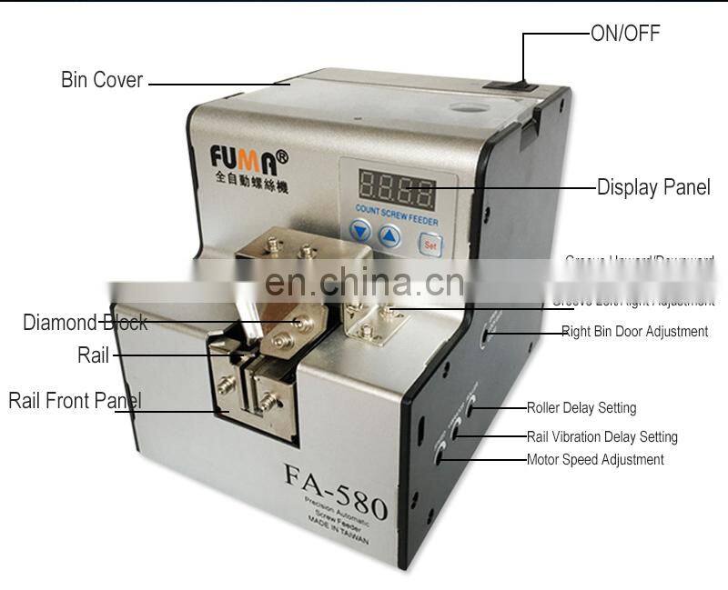 FA-580 Automatic Screw Feeder w/ Counting Digital Display Buzzer for 1-5mm Screws