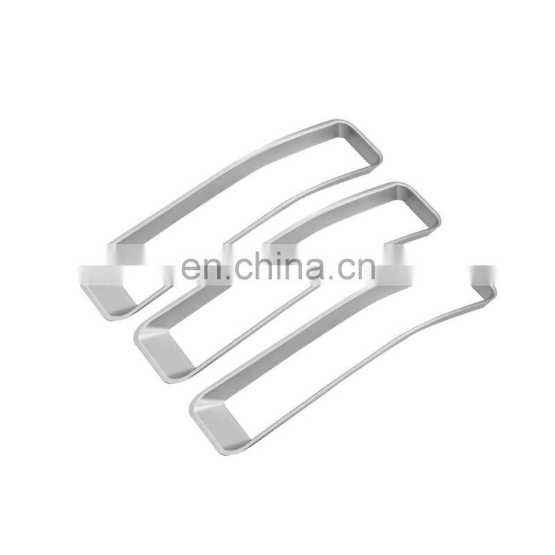 Silver Grille Grill Insert and Headlight Light Cover Trim Fit For 2018 Jeep Wrangler JL Sport/Sports