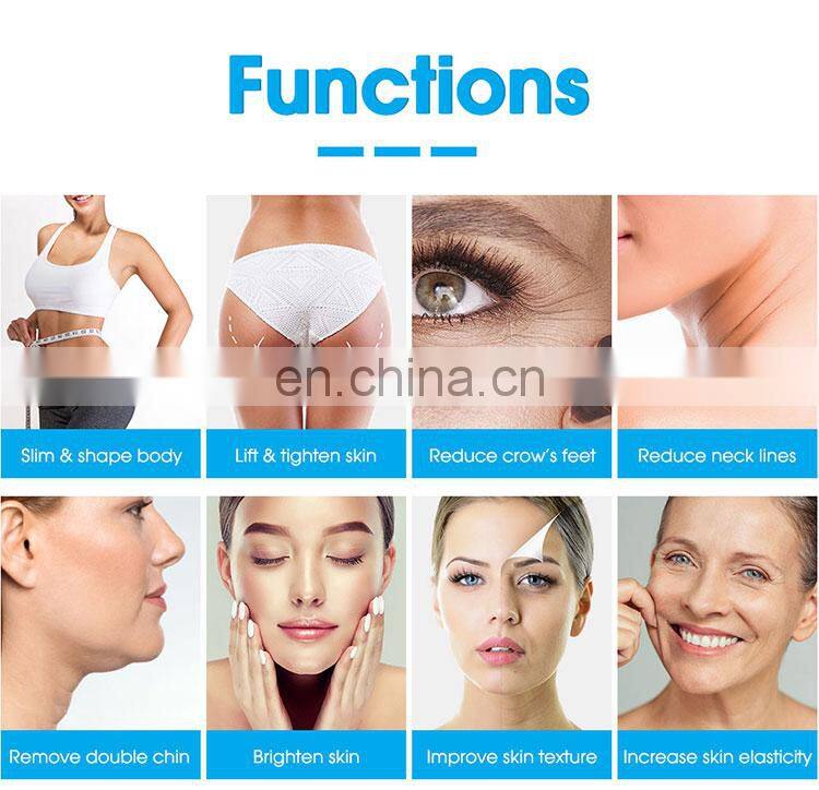 Double screen high focused ultrasound hifu face lifting 2 in 1 liposonic body slimming machine