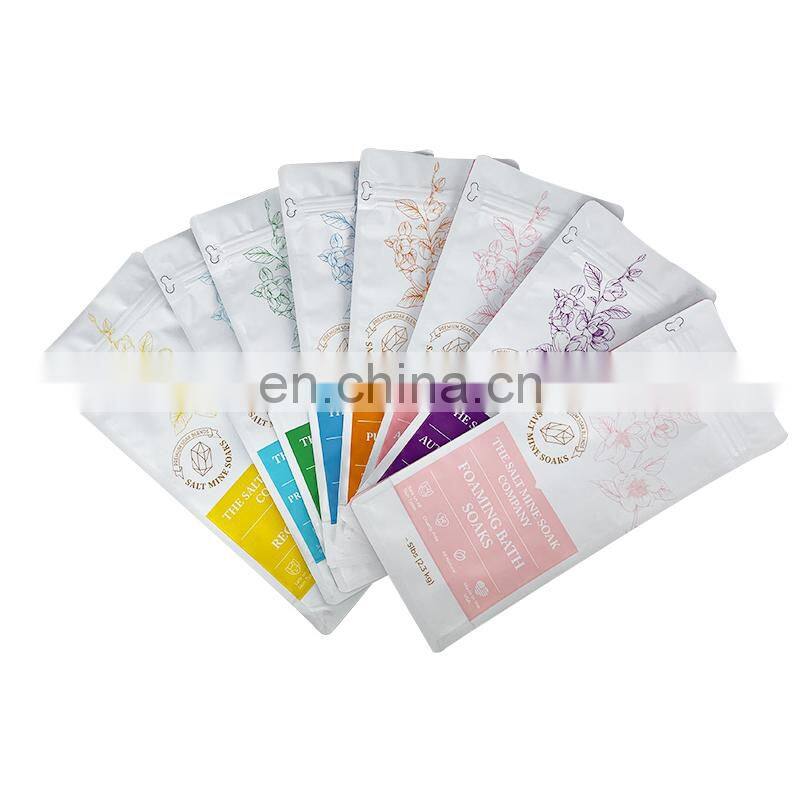 Gravure Printing 5lbs Cosmetic Skin Care Bag Mylar Single Zip Lock Body Scrub Packaging Bags Bath Salt Bag