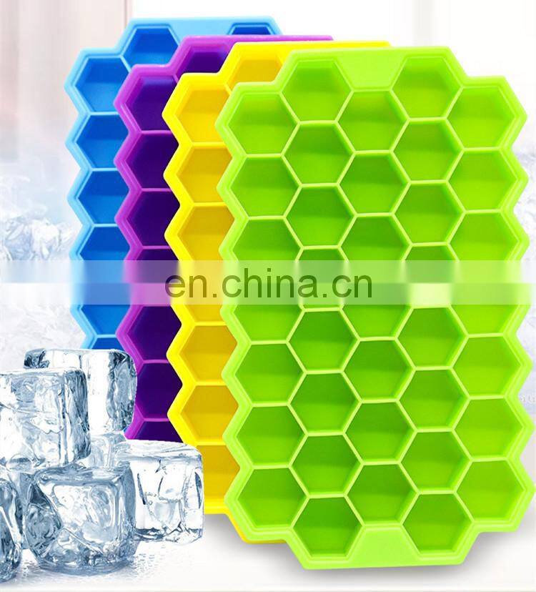 Honeycomb Ice Cube Trays with Removable Lids Silicone Ice Cube Mold