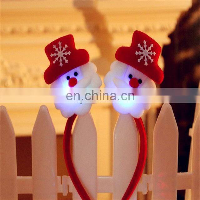 LED Flashing Headband Light Up Hair Band For Christmas Snowman Bear Santa Claus elk headbands Christmas Gift