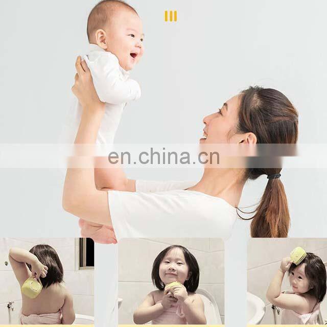 Hot Selling Soft Body Brush Shower Brush Baby Silicon Massage Bath Brush With Soap Dispenser