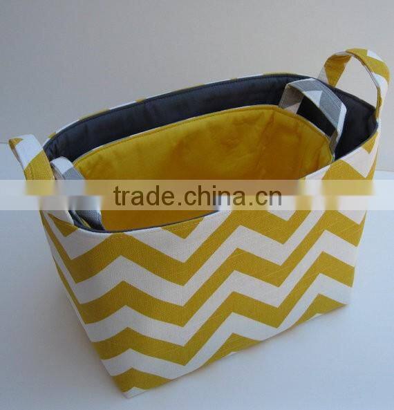 Cute Stripes Fabric Easter Basket Candy Halloween Bag