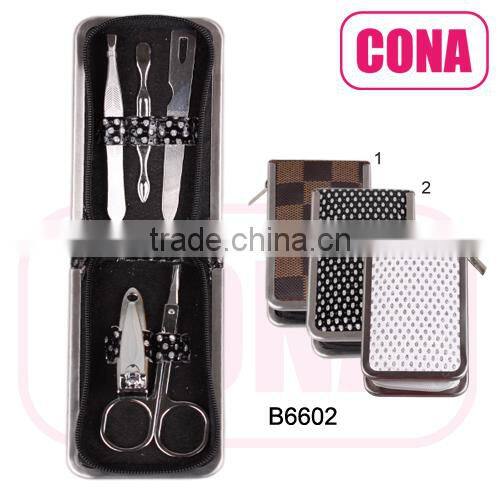 5pcs manicure set in a metal frame bag