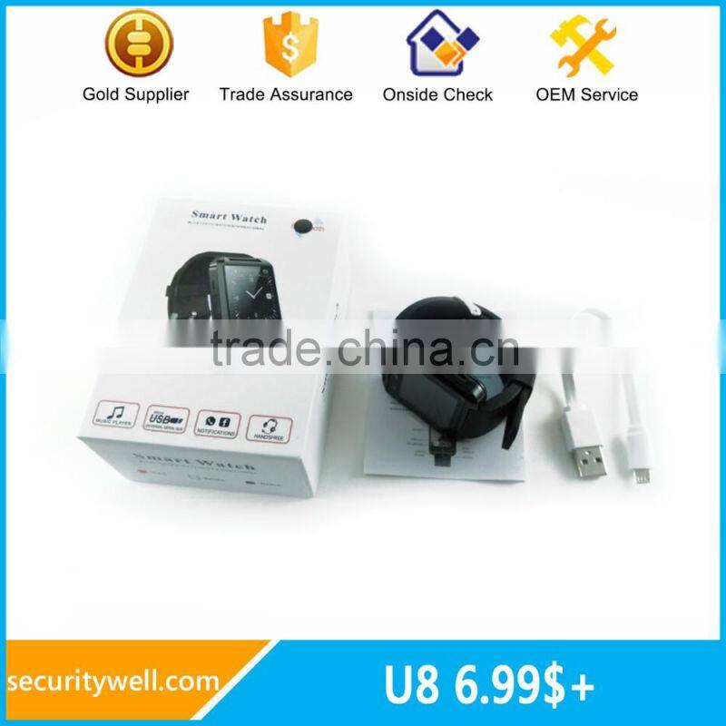 Pedometer Sleep monitor Anti-lost U8 Android Smart watch