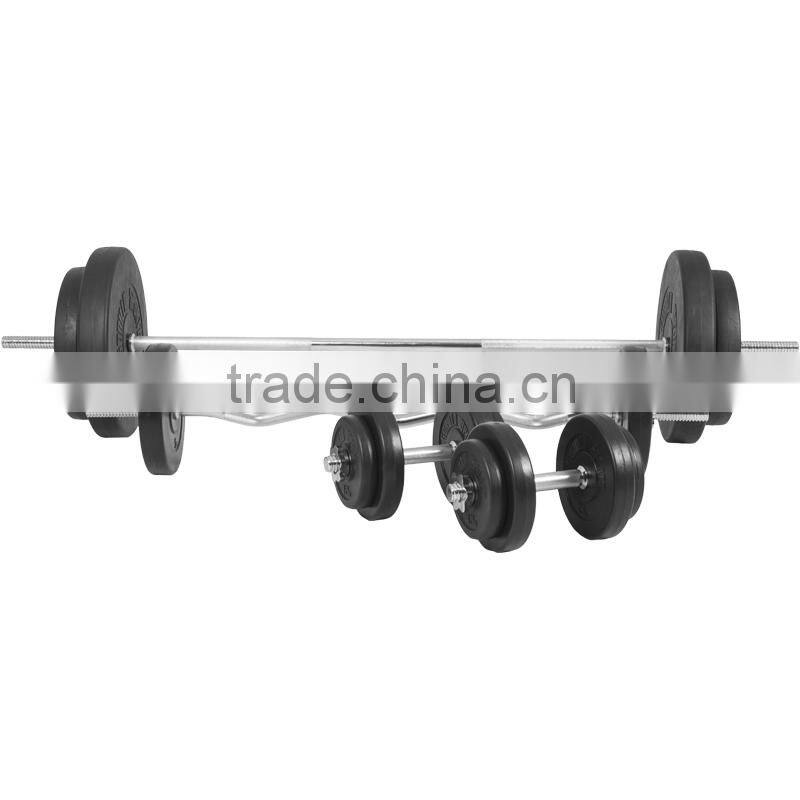 plastic coating complete weight set 100kg weight lifting