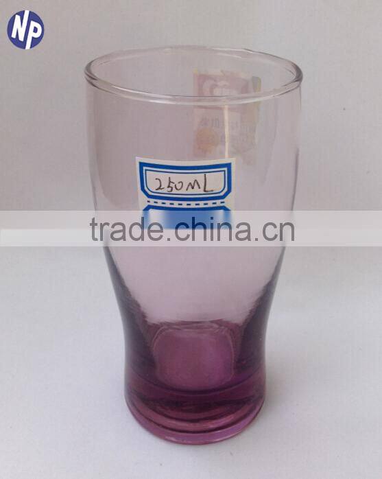 color glass cup 250ml