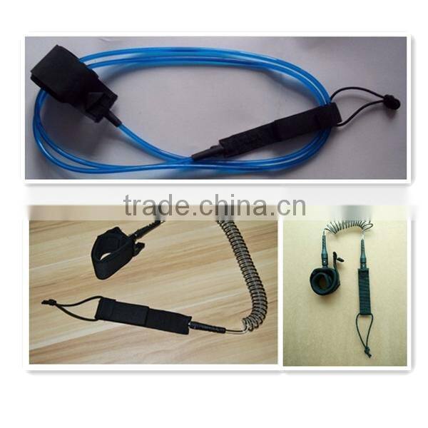 OEM Durable and Economy Colorful Straight/Coiled Surfboard Leash With Brass/ Stainless Steel Swivel, Ankle Cuff, Leg Rope