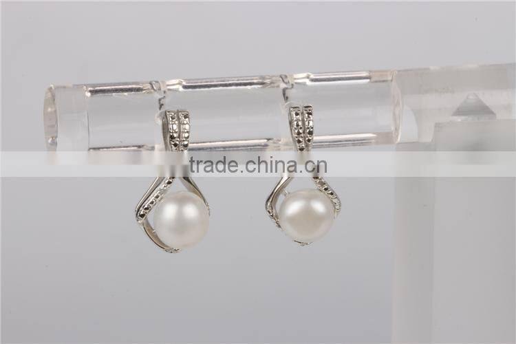 charm pearl 925 sterling silver zircon earring