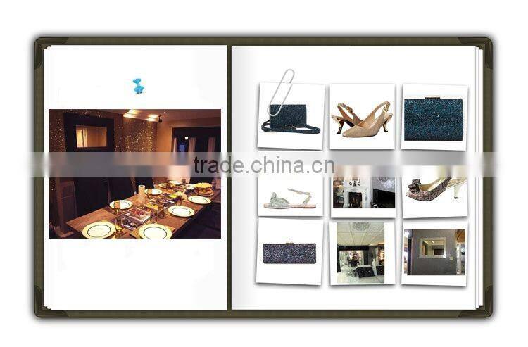 Good quality popular promotional glitter decoration leather fabric