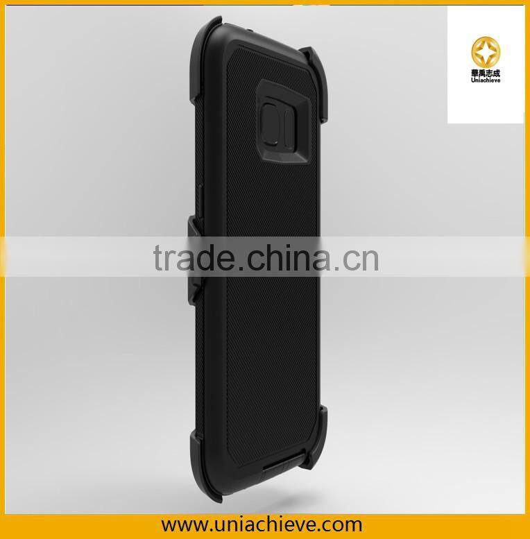 Case for Samsung S6/S7 Armor Hybrid Robot phone case with Full body covered red