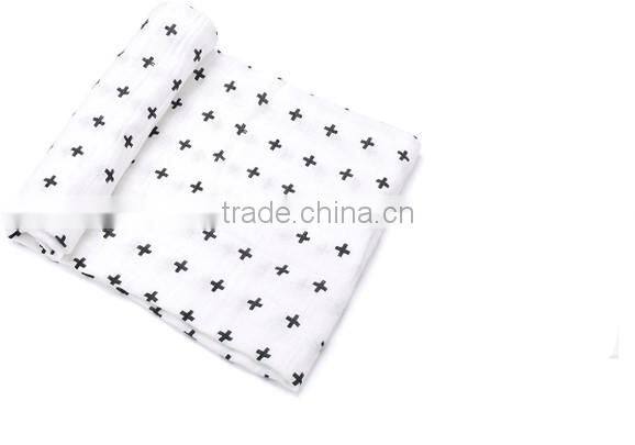 Bamboo muslin baby wrap, bamboo receiving blankets bamboo blanket with size 120x120cm