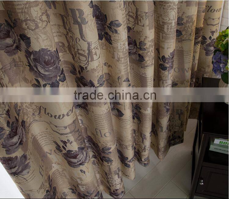 wholesale Latest fabric curtains for living room blackout window curtain