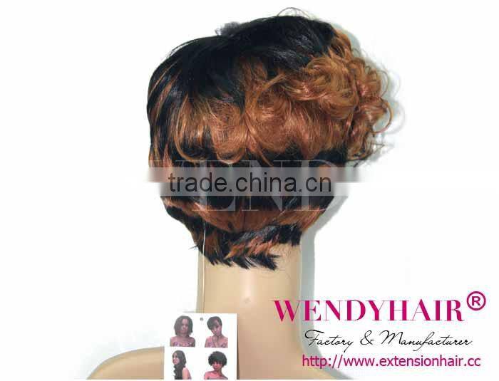 Holiday Promotion Double Color color synthetic wig cheap synthetic monofilament wig